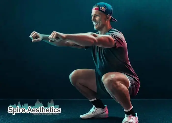 Image of man build leg muscle Skegness through exercise